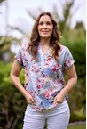 CHARM BLOUSE - denim stri